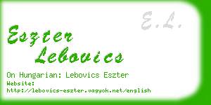 eszter lebovics business card